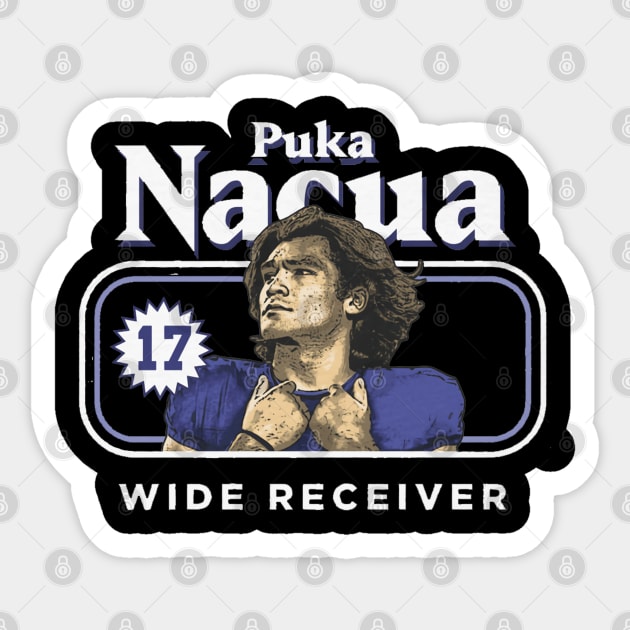 Puka Nacua Los Angeles R Cover Sticker by ClarityMacaws